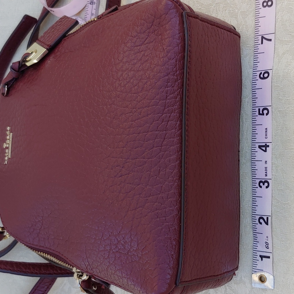 Kate Spade New York Mini Caden Carter Leather Women's Backpack Bag in Burgundy - Picture 9 of 16